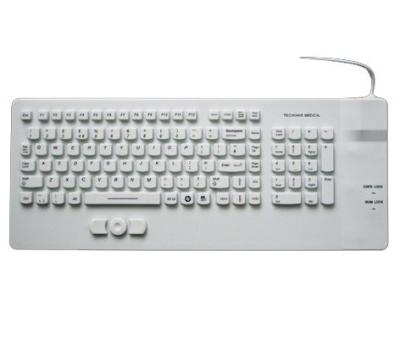 China Teclado médico blanco del Usb Ip68 AIO con el ratón incorporado para la carretilla médica en venta