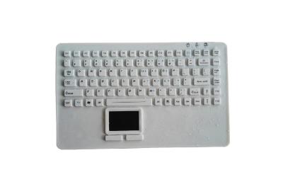 China Sterile clean medical silicone keyboard with touchpad and anti-germ coating for sale