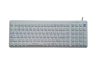 China Waterproof USB magfix medical silicone keyboard with power key and customs logo for sale