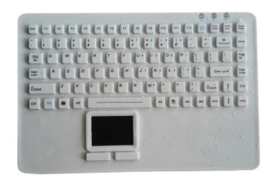 China Laptop type washable silicone rubber medical keyboard with touchpad for nursing gloves for sale