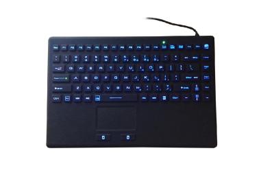 China NVIS green backlight optional EMI military keyboard with touchpad for rugged PC for sale