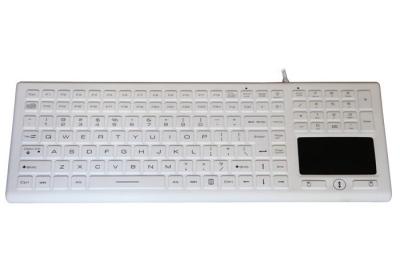 China Teclado médico blanco dominante 124 Ip68 con 24 llaves del Fn y tres botones de ratón en venta