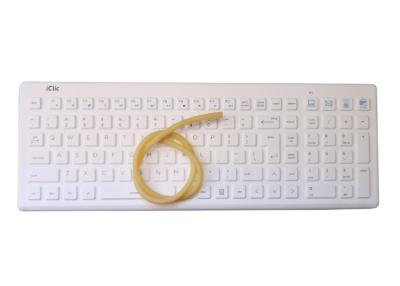 China Teclado médico inalámbrico BRITÁNICO con llave caliente limpia del modelo y 106 de la llave 3 en venta