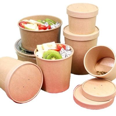 China Large Volume Disposable Paper Coffee Cup Disposable Paper Soup With Lid for sale