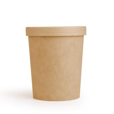 China Disposable Take Out Paper Soup Cup Disposable Paper Food Container for sale