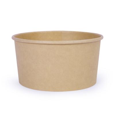 China Large Volume Paper Salad Box Eco-friendly Disposable Paper Noodle Bowl Disposable Paper Bowl For Food for sale