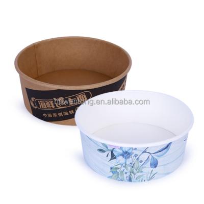 China Disposable Disposable Paper Bowl Customized Kraft Paper Box For Food Packaging for sale