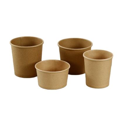 China Wholesale 350g Disposable Food Delivery Packing Kraft Paper Container Food Grade for sale