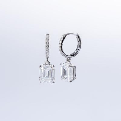 China Lab Grown Synthetic Loose Diamond Lab Grown Diamond Earrings Jewelry Decoration 2.0ct Emerald Cut HPHT Synthetic for sale