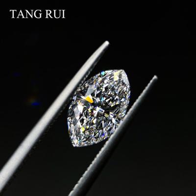 China Wholesale Custom Made Lab Developed Diamond HPHT DEF VVS CVD 0.1ct TANG RUI GIA IGI Jewelry Decoration VS Brilliant Eye Marquise Cut Melee Horse for sale