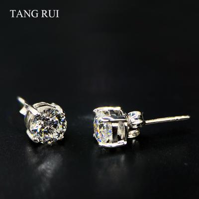 China Stud Earring 18k Gold Plated Diamonds Stud Earring Jewelry Developed By TANG RUI Trend CLASSIC Sublimation Lab for sale