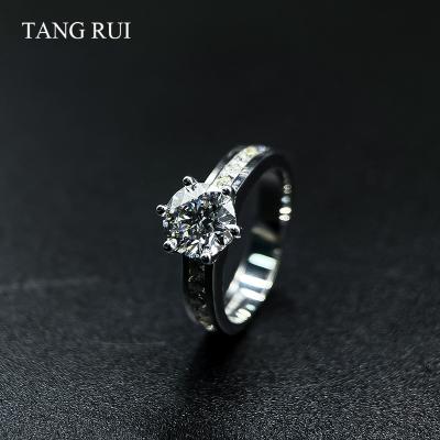 China TANG RUI CLASSIQUE Customize Clarity Vintage Brilliant Sparkling Diamond Ring For Girls Certified Lab Developed hpht Diamond Jewelry for sale