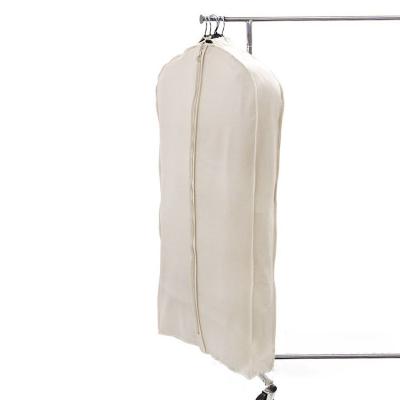 China 2022 Dressers New Fashion Personalized Custom Printed Suit Cover Wedding Dress Cotton Dustproof Canvas Reusable Garment Bag for sale