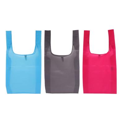 China Wholesale Recyclable Waterproof T-shirt Ripstop 210T Nylon Polyester Foldable Shopping Bag for sale