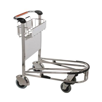 China Easy Mobile Popular Airport Passenger Stainless Steel Airport Baggage Baggage Trolley for sale