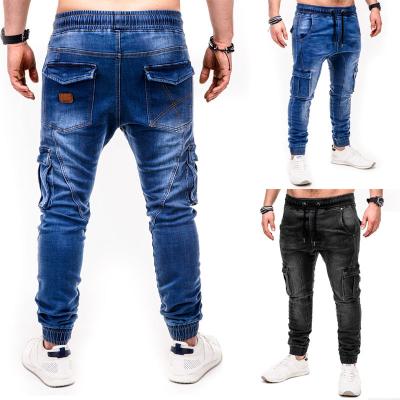 China 2021 High Quality Jeans Men's Logo High Quality Pocket Viable Skinny Side Men's Jeans Pant for sale