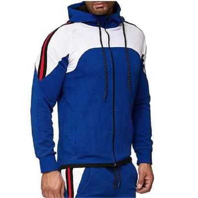 China Danfirst Autumn And Winter Men's Hoodie Viable Striped Color Matching Sports Jacket for sale