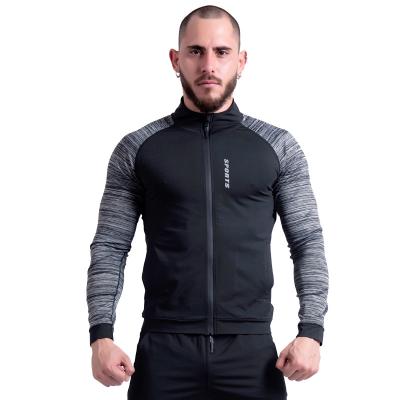 China Wholesale Antibacterial Sports Coat Men Balance Quick Dry Stand Collar Zipper Long Sleeve Long Sleeve Running Coat for sale