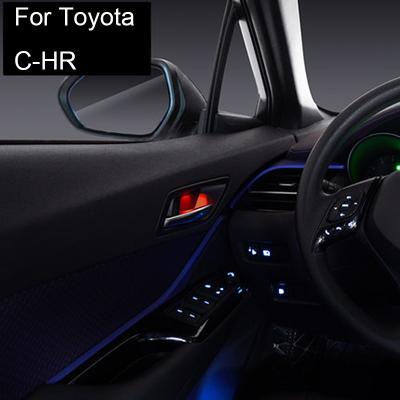 China Front Rear Door Handle Bowl Atmosphere Single Light Red Blue Light For Toyota C-HR 2017 2018 2019 for sale