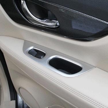 China 4Pcs Single Switch Glass Panel, Window Lift Button Cover Frame, For Nissan X-Trail X Trail Accessories for sale