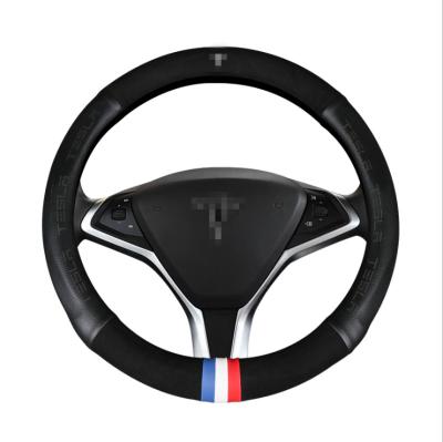 China Simple Internal Accessories Car Styling Decoration Steering Wheel Cover For Tesla Model 3 2017 2018 2019 for sale