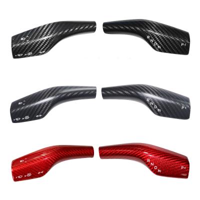 China Real Carbon Fiber Real Carbon Fiber Car Column Shift Cover For Tesla Model 3 Y Model 2017 2018 2019 Accessories for sale