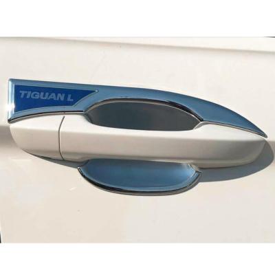 China 4pcs ABS Chromed Door Handle Cup Trim For Volkswagen VW Tiguan L Accessories 2017 2018 123 for sale