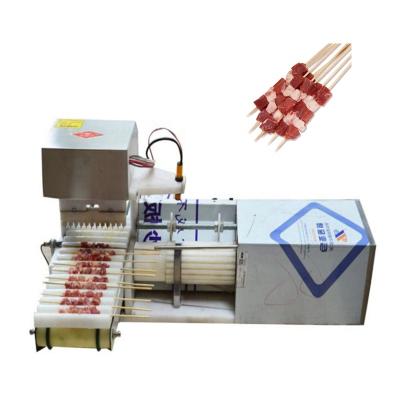 China Easily Cleaned Commercial Squid Skewer Machine Kabab Meat Stringing Machine Barbecue Skewer Machine for sale