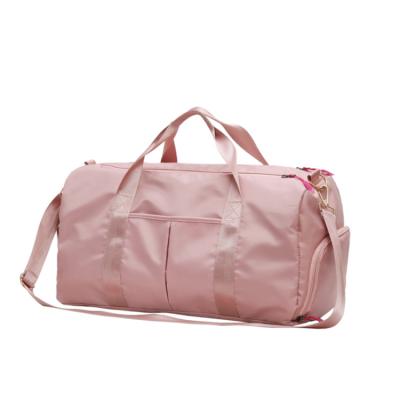 China Fashion 2021 wholesale women pink sport duffel bag large capacity gym travel duffel bag for sale