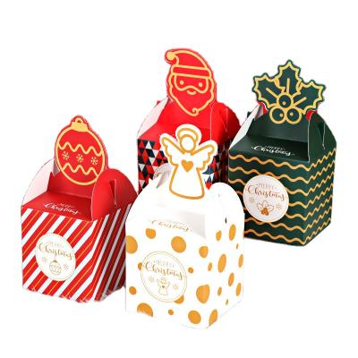 China Recycled Materials Christmas Candy Chocolate Paper Boxes New Years Party Kid Gift Wrapping Christmas Decoration for sale