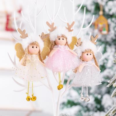 China Cute Dangling Cloth Christmas Chemical Angel Chemical Angel Plush Doll For Kids Christmas Plush Angel Pendant for sale