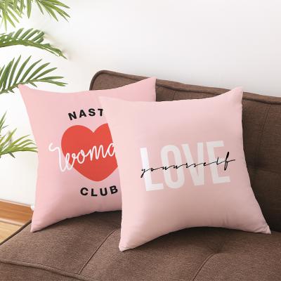 China PORTABLE valentines pillow cover 18x18 for couch love lovers valentine decorations tile home decor pillowcase for sale