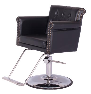 China Mid Century Modern Stylish Barber Chair Luxury Salon Furniture Diamond Pattern Hydraulic Salon Hairdressing High End Chair for sale