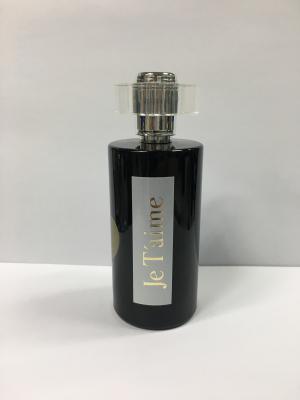 China 100ml Luxury Cylinder Glass Perfume Bottle / Unique Atomiser Spray Bottle with Surlyn Cap for sale