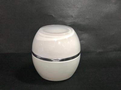 China Reusable White Cream Jars / Safe Empty Skin Care Containers / Cream Bottle Cosmetic Packaging for sale