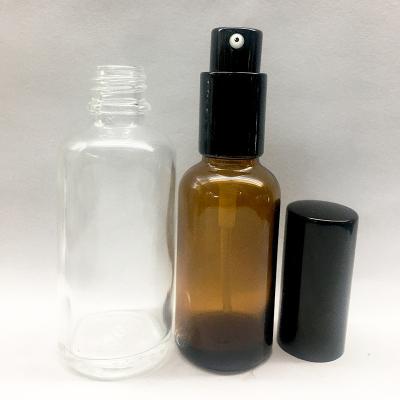 China OEM 30ml 50ml 100ml Glass Boston Bottle For Lotion Serum Skin care for sale