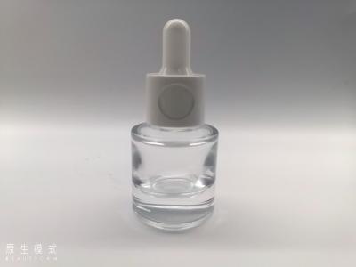 China 15ml van de het Druppelbuisjefles van de glasknoop de Druk Logo For Skincare Serum van Silkscreen Te koop