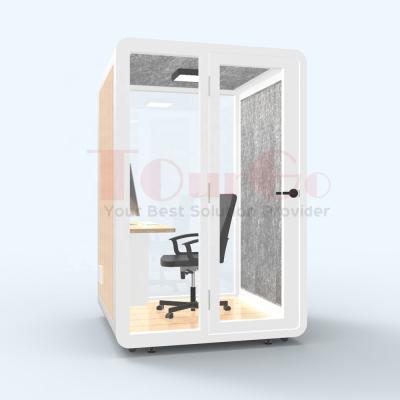 China Modular Soundproof Booth For Office Mobile Phone Booth Silence Booth With Ventilation Sy for sale