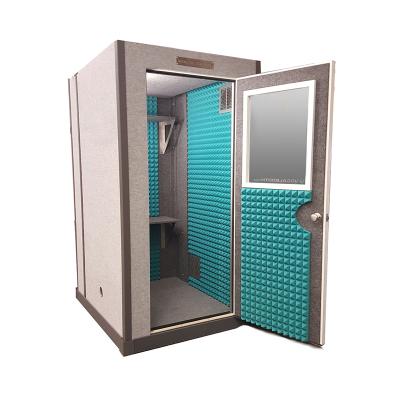 China Galvanized steel portable music and voice over isolated sound booth for sale