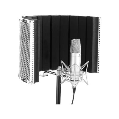 China Studio Podcast Professional Galvanized Steel Folding Sound Microphone Recording Vocal Booth for sale