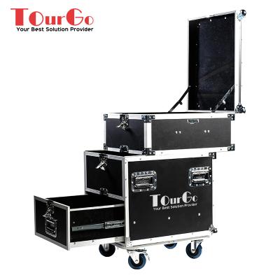 China TourGo Waterproof Fire Retardant Sliding Shooter ATA Flight Road Case with Wheels for sale