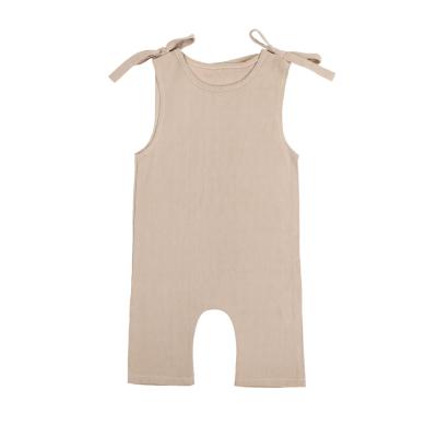 China Wholesale Spring Cotton Super Soft Organic Sleeveless Sling Design High Quality Babies Romper for sale