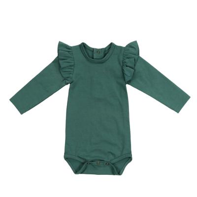 China Wholesale High Quality Super Soft New Design Boutique Green Baby Unisex Romper for sale