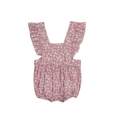 China New design super soft wholesale high quality boutique unisex baby pink romper for sale