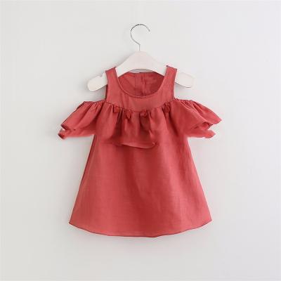 China Vintage Anti-static Cheap Elegant Dress Baby Girls Clothing Candy Dress Canvas Kids Party Wear for sale