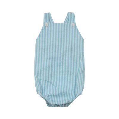 China Wholesale Casual Maniac Cute Summer Button Sleeveless Kids Kids Stripped Rompers for sale