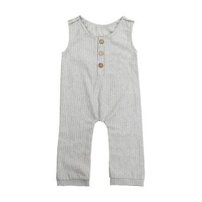 China 2021 High Quality Anti-Pilling/Eco-Friendly/Anti-Shrink/Anti-Wrinkle Boutique Newborn Baby Romper Woven Cotton Striped Infants Romper Summer Baby Romper Wholesale for sale