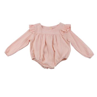 China Longsleeve Fried Cotton Muslin Spring Rompers Eco-Friendly/Washable/Breathable Toddler Clothes Baby Infant Rompers for sale