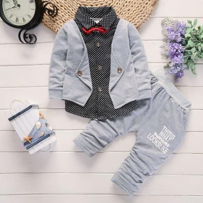 China Antibacterial 2Pcs Fashion Infant Kids Dressing Sets Kids Autumn Babies Boy Clothes Baby Dressing Set for sale