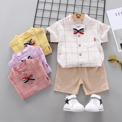 China Children Boy Clothing Gentleman Baby Outfit Wholesale Formal Two-Piece Baby Clothing Sets for sale